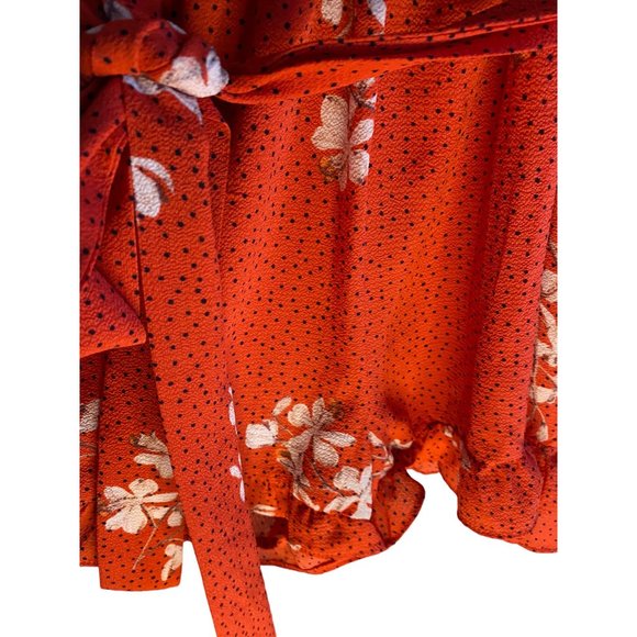 One Clothing Los Angeles Red White Floral Romper Women's XS - Picture 6 of 13